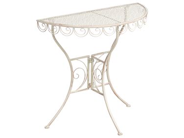 Bistro Table JUINA 80 cm 36 cm Metal Light Beige