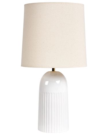 Lampe à poser SALIENTE Céramique Blanc cassé