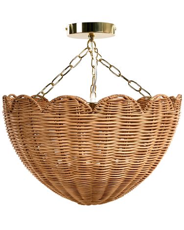 Lampe suspension MANDEKAL Rotin Naturel