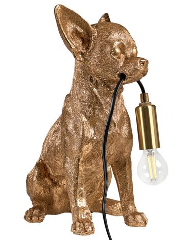 Lampe à poser Chien ROCCO Doré