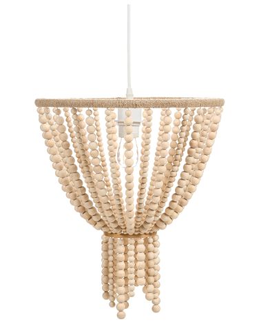 Kroonluchter PUSWELI Hout Lichtbruin