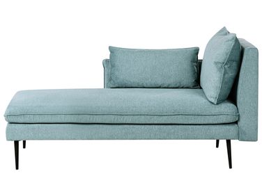 Right-Hand Chaise Longue YERRES Fabric Light Blue