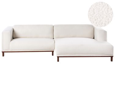 Corner Sofa 4 Seater VENG Boucle Off-White Left Hand