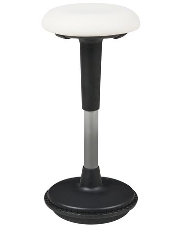 Wobble Stool ESTELL Faux Leather White