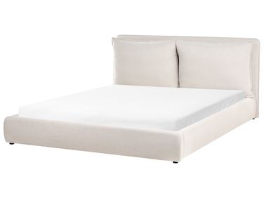 Lit à eau Tissu BAJONNA 180 x 200 cm Beige