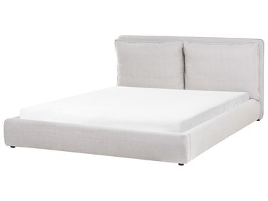Lit à eau Tissu BAJONNA 180 x 200 cm Gris clair