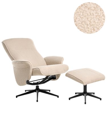Relaxfauteuil JAPET Bouclé Beige