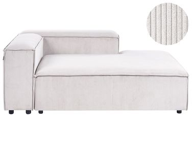 Left-Hand Chaise Longue ARDAL Corduroy Off-White