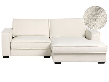 Corner Sofa KOLDING Boucle Light Beige Left Hand