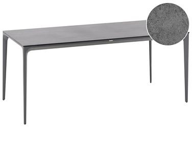 Garden Dining Table SOVARETO 180 cm 90 cm Stone Effect Dark Grey