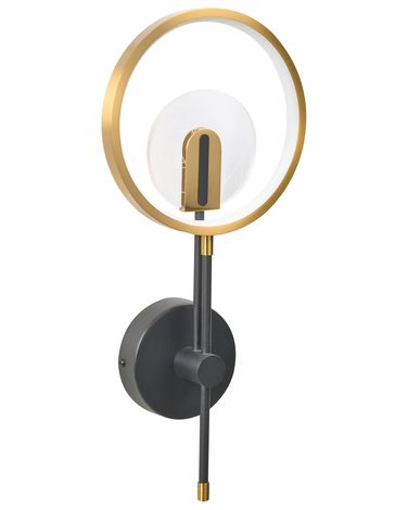 Lampe murale LED SAMBRE Métal Doré Noir