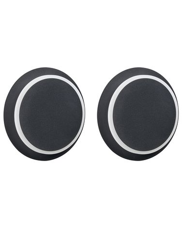 Lot de 2 lampes murales SEMNON LED Métal Noir