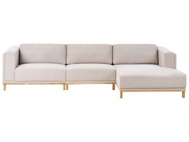 Hoekbank 5-zits VENG Stof Lichtbeige linkszijdig