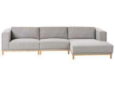 Corner Sofa 5 Seater VENG Fabric Grey Left Hand