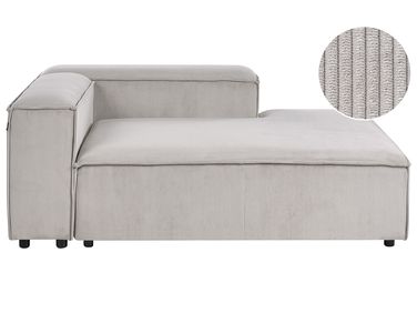 Left-Hand Chaise Longue ARDAL Corduroy Taupe