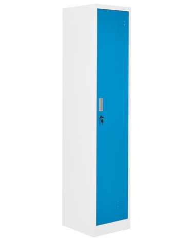 Locker met 1 deur ATHLETE Metaal Wit/blauw