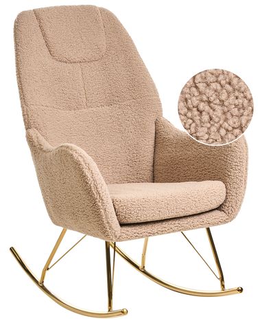 Schommelstoel GULSELE Bouclé Beige