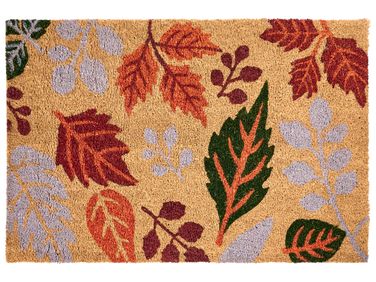 Paillasson DAGATAN Multicolore 60 x 90 cm Feuille Fibre de coco