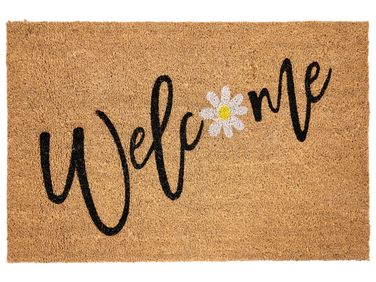Paillasson CALIBATO Naturel 60 x 90 cm Texte Fibre de coco