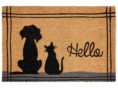 Paillasson MARAGANG Naturel 60 x 90 cm Chat Chien Fibre de coco