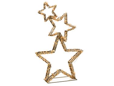 Buitendecoratie LED BURESO Ster 80 cm Goud