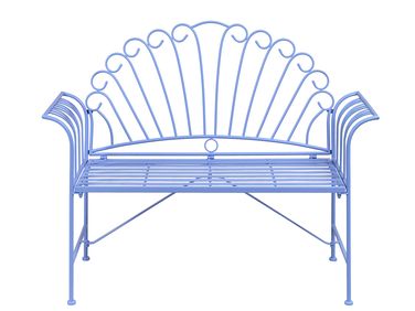 Garden Bench CAVINIA 125 cm Metal Light Blue
