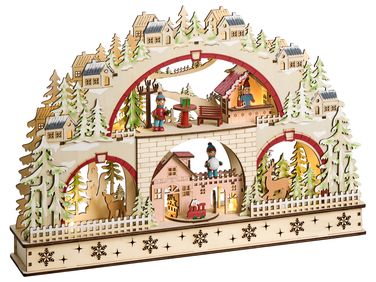 Kerstdecoratie LED SELURA 30 cm Lichtbruin