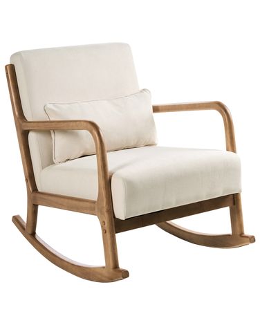 Schommelstoel SKOVDE Stof Lichtbeige