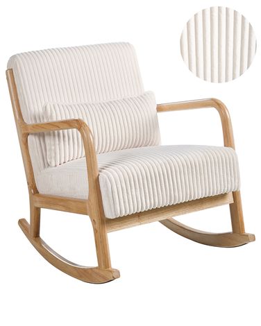 Schommelstoel SORSELE Corduroy Wit