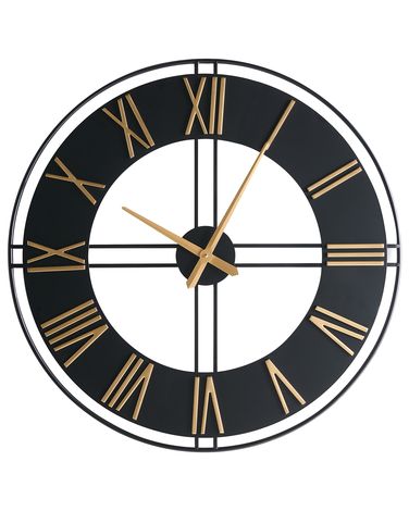 Horloge murale PERIGNY 80 cm Métal Noir