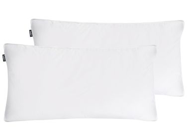Lot de 2 oreillers VIHREN Bas de plumes de canard 40 x 80 cm Blanc