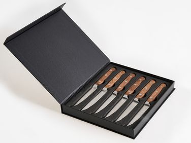 Lot de 6 couteaux à steak NAGANO Marron