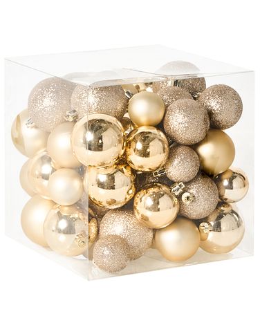 Lot de 60 boules TYIN Doré
