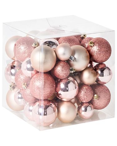 Lot de 60 boules TYIN Rose