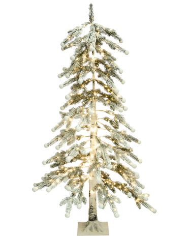 Buitendecoratie LED HASSLAN Kerstboom 125 cm Wit