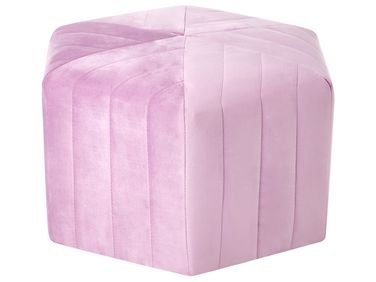 Pouf MURIETTA Velours Violet clair