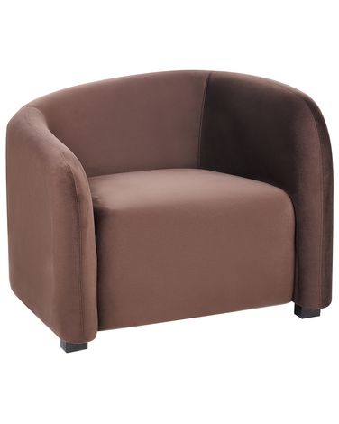 Fauteuil VELTADA Velours Marron foncé