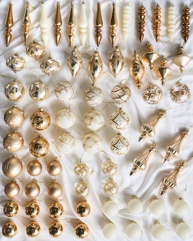 Set van 70 kerstballen FLICKER Glas Goud