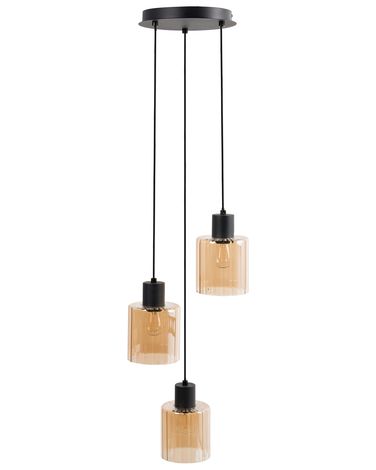 3-lichts hanglamp KITARE Glas Beige