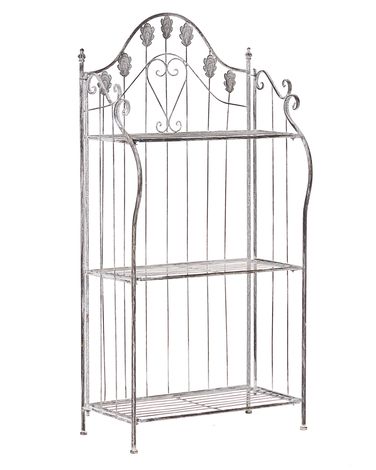 Shelving Unit VISANO Metal 123 cm 59 cm Grey