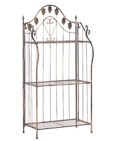 Shelving Unit VISANO Metal 123 cm 59 cm Black