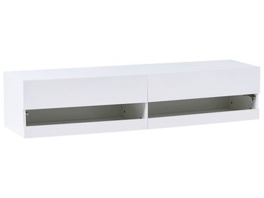 Meuble TV avec LED EDMONTON Blanc