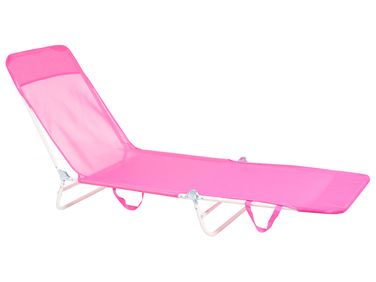 Ligstoel KASTORIA kantelbaar Metaal Fuchsia