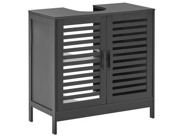 Meuble-lavabo MISSOULA Bambou 60 cm Noir