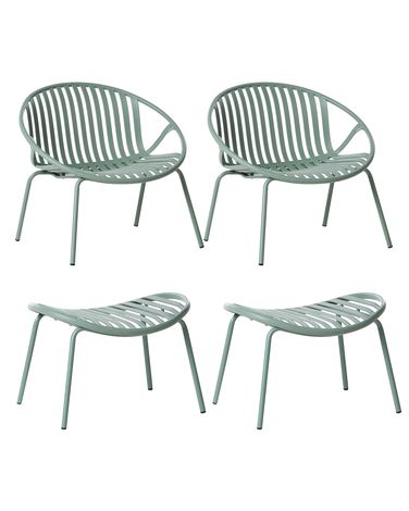 Lot de 2 chaises de jardin CASPERIA Vert