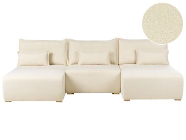 Modular U-Shape Sofa NERBO Boucle Off-White