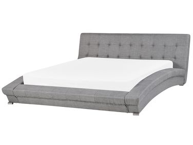 Lit à eau Tissu LILLE 180 x 200 cm Gris