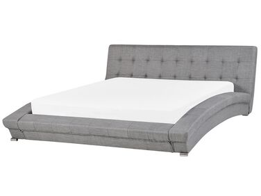 Lit avec sommier Tissu LILLE 180 x 200 cm Gris