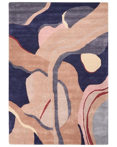 Rug ALMORA Beige/ Blue 160 x 230 cm Viscose