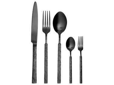 Set de 30 couverts BIGOLI Noir